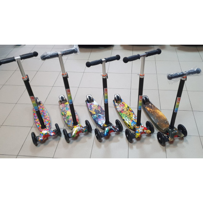 Самокат 3-х колёсный ''MicMox'' с принтом